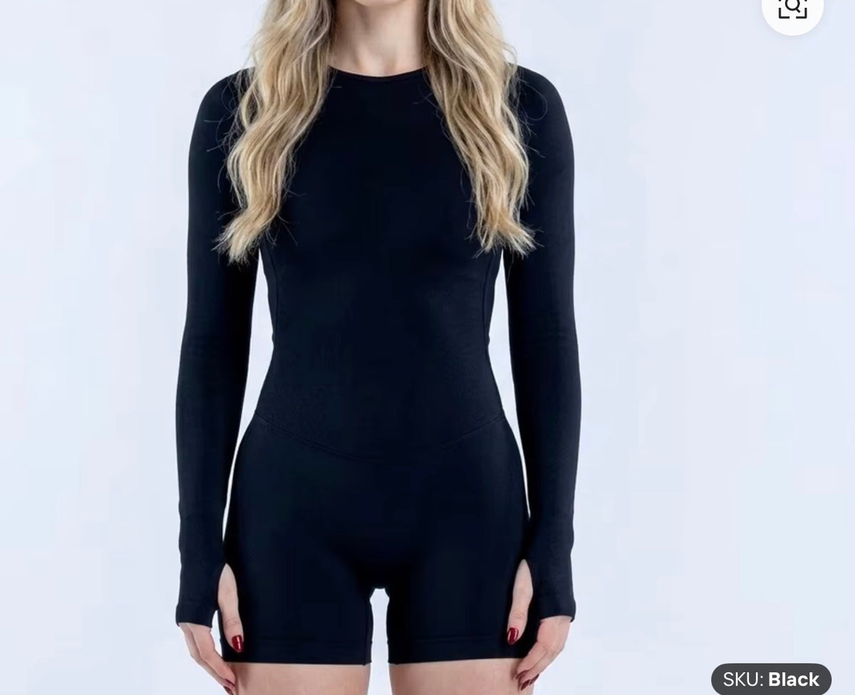 Black bodysuit front view
