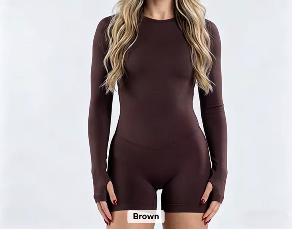 Coffee bodysuit front view