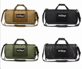 Tan, Black, Olive Green and Black Camo duffel bags with LETS FCKN GO velcro patches