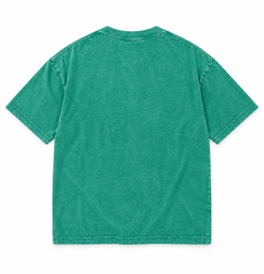 Green Lets Fckn Go shirt — back white