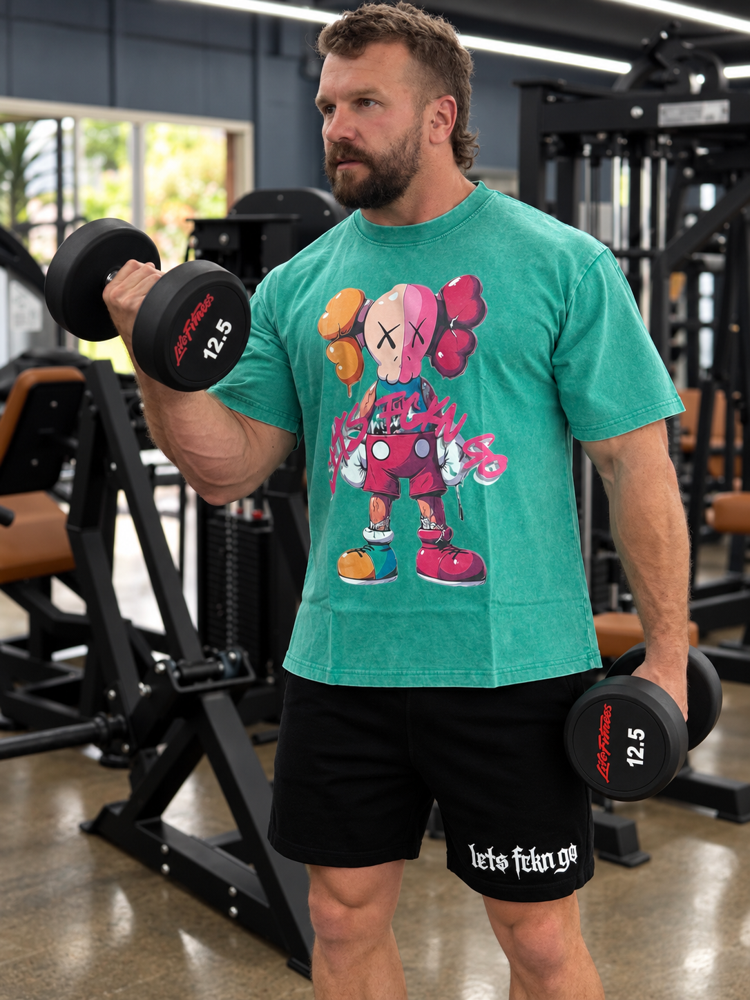 Green Lets Fckn Go shirt — training