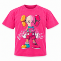 Pink Lets Fckn Go Shirt front on white background